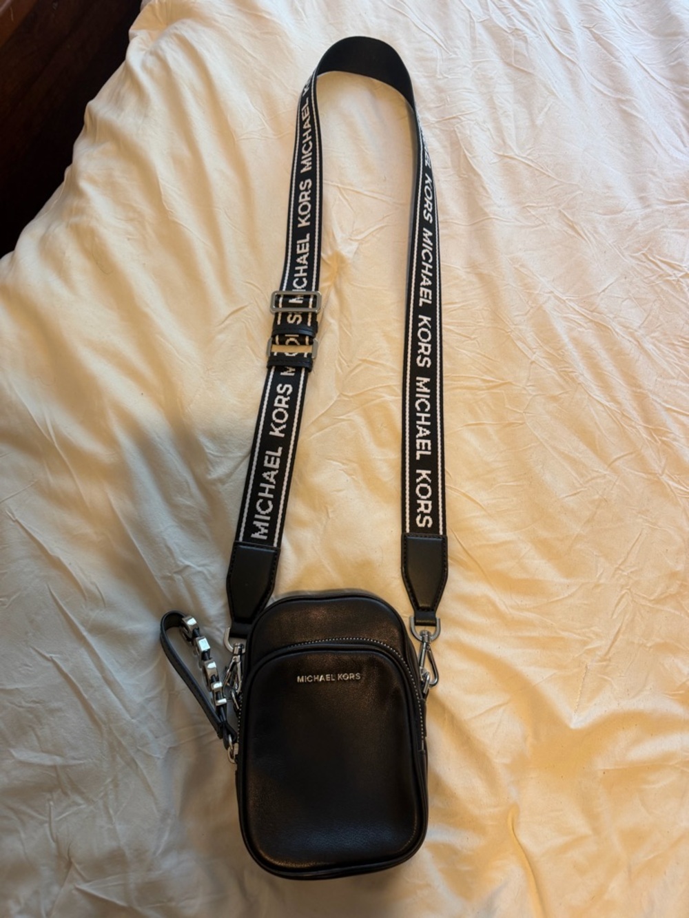 Michael Kors Black Leather Crossbody Bag - Picture 2 of 3